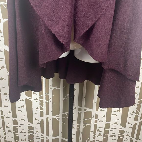 Plum Purple Sweater Knit Circle Vest NEW - Picture 5 of 12